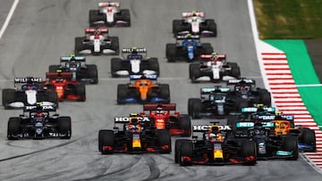 Salida del GP de Estiria de F1 2021. 