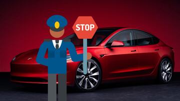 Tesla piloto automatico conduccion automatica linea continua multas dgt trafico cuando se puede adelantar en linea continua ciclistas puntos de carnet multa adelantar izquierda señales tesla
