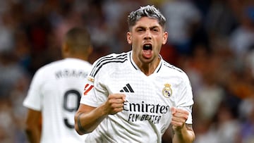 Valverde, con el Real Madrid.