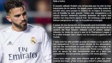 Borja Mayoral repasa su temporada en esta carta