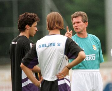 En un entrenamiento en la Ciudad Deportiva de 1997.