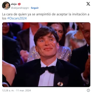 Cillian Murphy, protagonista de los mejores memes de los Oscar