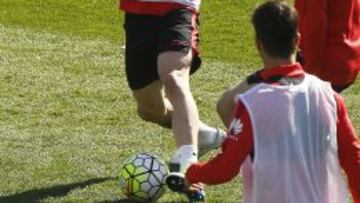Torres, durante la sesión de entrenamiento.