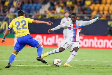 Dembélé anota el cuarto gol del Barcelona.