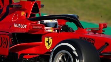 Vettel rueda durante el tercer d&iacute;a de test en Montmel&oacute;.