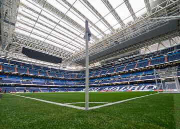 La pelota vuelve a rodar en el feudo blanco tras unas jornadas jugando fuera de casa. Los blancos reciben al Getafe con el nuevo aspecto del Bernabéu como protagonista.