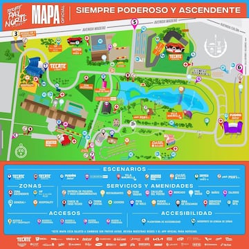 Mapa festival Pal Norte