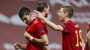 ESPA&Ntilde;A - ALEMANIA. Ferr&aacute;n Torres (Man. City), Dani Olmo (RB Leipzig) y Fabi&aacute;n (N&aacute;poles)
 