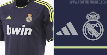 La segunda equipacin del Madrid de la 25-26: azul y amarilla
