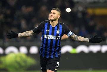 The man | Inter Milan's Mauro Icardi celebrates scoring...again!