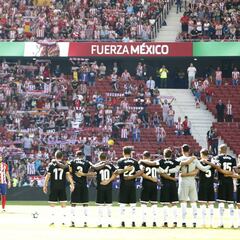 Atleti brindó minuto de silencio por el sismo en México