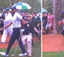 Percance con Tiger Woods: un guardia le 'caza' el tobillo