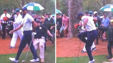 Percance con Tiger Woods: un guardia le 'caza' el tobillo