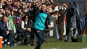 Giráldez, durante el partido.