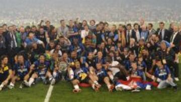 REYES DE EUROPA. El Inter ganó el 22 de mayo de 2010 su tercera Copa de Europa, en el Bernabéu.