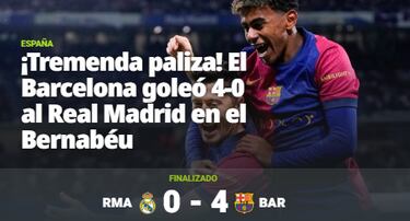 La ‘paliza’ del Barça recorre el mundo