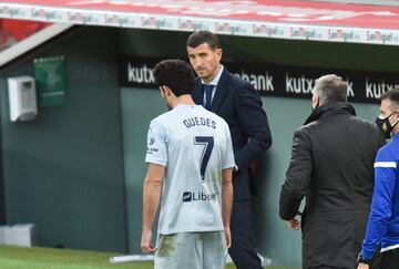 Javi Gracia quiso apoyar a Guedes pese a la sustitución