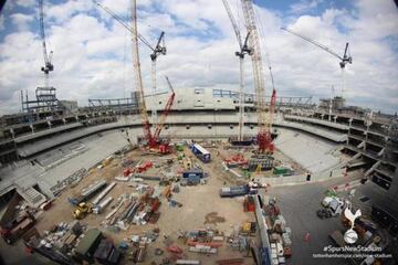 Las obras en el nuevo estadio del Tottenham.