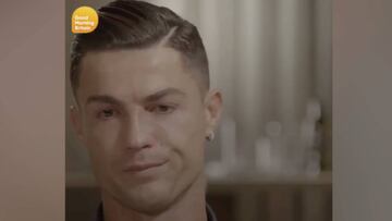 Cristiano llora en un programa de TV al ver video de su padre