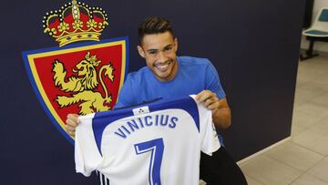 El ex valencianista Vinícius Araújo liderará hoy el ataque del Zaragoza.
