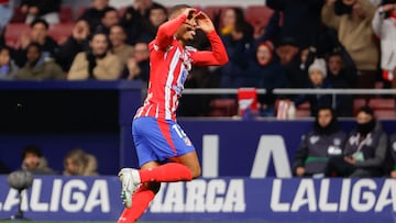 Samuel Lino celebra el gol ante el Sevilla.