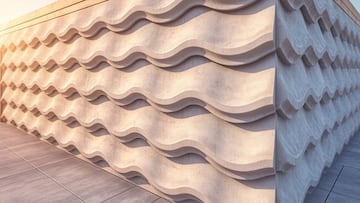 muro pared zigzag fachada eficiencia energetica calor radiacion termica