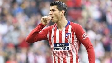 Morata celebra su gol al Celta. 