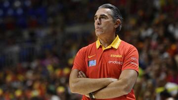 Sergio Scariolo, durante un partido con la selecci&oacute;n espa&ntilde;ola