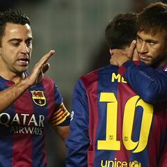 Xavi Hernández: "Uno ve jugar al tridente del Barça y disfruta"