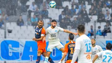 Olympique de Marsella y Montpellier empatan en un partido igualado