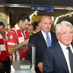 Cerezo ha llegado en Metro al Wanda Metropolitano