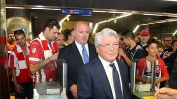 Cerezo ha llegado en Metro al Wanda Metropolitano