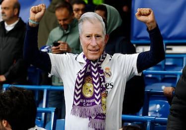Aficionados del Real Madrid en Stamford Bridge.