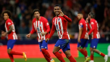 Samuel Lino celebra su gol ante el Athletic.