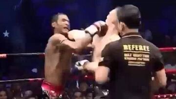 ¡Increíble! Peleadores de Muay Thai se noquean al mismo tiempo
