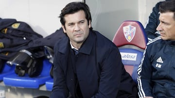 Solari, en el banquillo de Huesca.