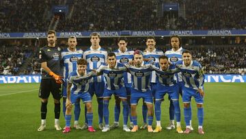 El once del Deportivo ante el Valladolid.
