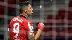 Luis Su&aacute;rez celebra su gol en el Atl&eacute;tico-Athletic.