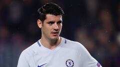 gesto feo. Morata respondi&oacute; as&iacute; a las provocaciones del Camp Nou.