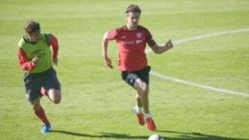 Llorente, durante una sesión en Lezama.