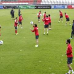 El Atleti prepara el partido ante el Celta sin Raúl García