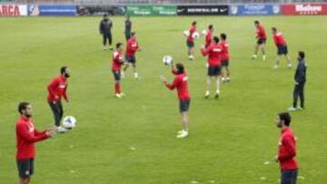 El Atleti prepara el partido ante el Celta sin Raúl García