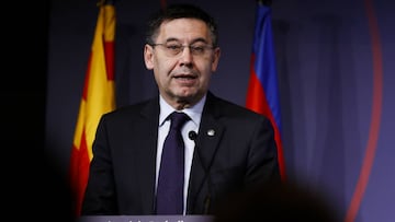 Bartomeu, en una comparecencia con el Barcelona.