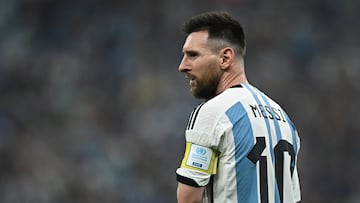 Soccer Football - FIFA World Cup Qatar 2022 - Semi Final - Argentina v Croatia - Lusail Stadium, Lusail, Qatar - December 13, 2022 Argentina's Lionel Messi REUTERS/Dylan Martinez