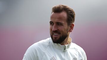 Kane, en el entrenamiento previo al partido contra el Galatasaray.