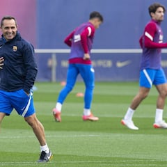 El primer entrenamiento con Sergi Barjuan en imágenes
