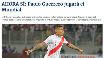 TyC: Guerrero jugará el Mundial