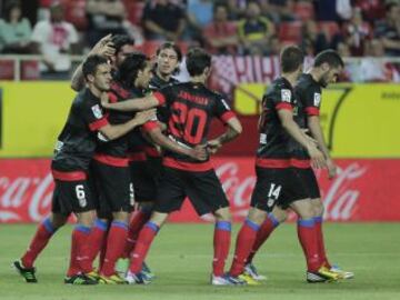 Los Atléticos lo celebran.