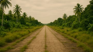 A bomb-cratered runway and crumbling control tower are relics of when a remote village in Asia was one of the world’s most important places.