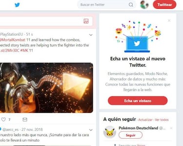 Twitter ya tiene nueva interfaz en tu navegador, así se activa